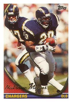 Natrone Means San Diego Chargers 1994 Topps NFL #450
